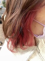 ベレッタ 楠葉店(veretta.)&nbsp;インナーカラー/イヤリングカラー/レッド/ピンクブラウン/抜け感