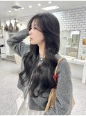 【韓国風レイヤーカット】×【ダークグレージュ】
