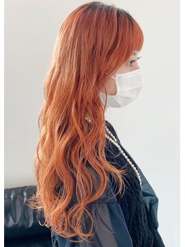 ディーン 岡崎店(DEAN) アプリコットオレンジテラコッタフェミニンロング大人ガーリー