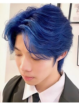 ケアシンサイバシ(CARE shinsaibashi) ブルーカラーハイトーンダブルカラーメンズカラー