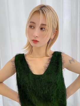 リス バイ ソヨン(Lis by SOYON) ハイトーンボブ/レイヤーボブ/似合わせカット/メルティーカラー