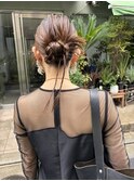 個性派シニヨン×カチモリ ヘアセット なかもずslow