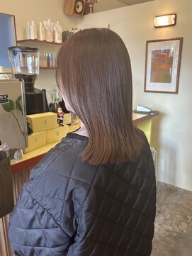 ヒントステーション(HINTSTATION) 〈浅草 半個室〉ミディアムボブ/ベージュブラウン