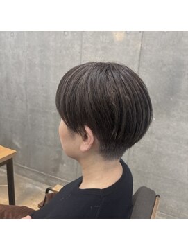 ショートカット 白髪ぼかし ハイライト イルミナカラー