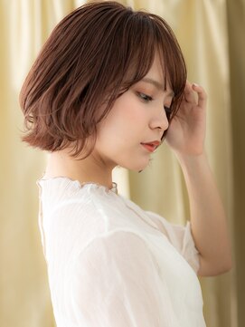 カバーヘア ブリス 志木南口駅前店(COVER HAIR bliss) フレンチバングブリーチなしインナーボブハッシュカット30代323Z