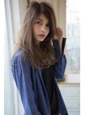 アッシュグレージュ☆お手入れ切れなセミロングスタイル