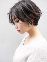【morio札幌】大人かわいい黒髪ショートボブ毛先パーマ