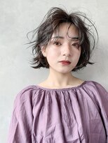 アイティー バイ アルバム 浦和店(IT by ALBUM)&nbsp;ラインボブ_ココアブラウンフリンジウェーブセシルカット_67463