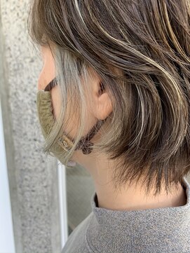 ブッディ(BDY) イヤリングカラーとハイライト☆デザインショート