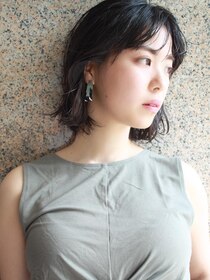 モリオ フロム ロンドン 成増店 【morio成増】耳かけ　春夏　毛先パーマ大人　ショートボブ