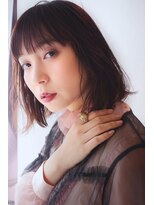 エールバイボヌール(Ere by Bonheur)&nbsp;外はねにもできるチェリーブラウン軽やかボブ