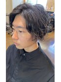 大人男子パーマ