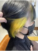 ダブルカラーインナーカラーベージュカラーケアブリーチ韓国