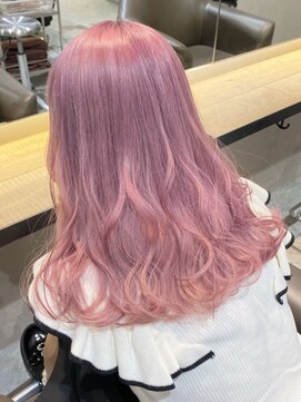 ベレーザシェルト(Beleza scelto) 3220ラベンダーピンクビビッドカラー波巻きゆる巻きロング