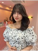 韓国ヘア/顔まわりレイヤーカット/前髪あり/顔まわりカット