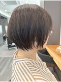 大人ラフウェーブ20代30代40代ボブブラウンスウィングショート