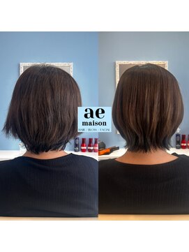 アエメゾン(ae maison) ショートヘア×グレイカラー(白髪染め)