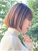 30代40代大人女性/前髪ありショートボブ/ショートヘア/髪質改善