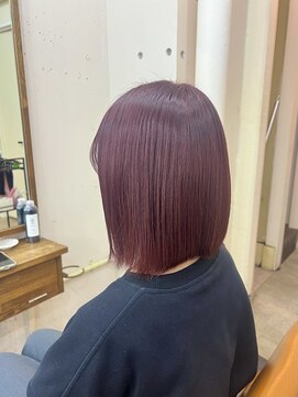 アジールヘア 北千住駅西口店(agir hair) ピンクバイオレットダブルカラー暖色カラー10代20代【北千住】