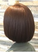 大人可愛い20代30代40代 ショートボブ クールブラウン 艶感◎