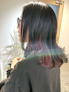 アイエヌ 蔵前(I/N) インナーカラー×スモークベリー ミディアムロング