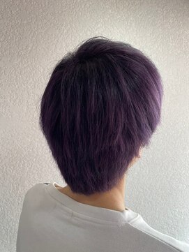 アジールヘア 所沢プロペ通り店(agir hair) シアーカラーラベンダーアッシュブラックウルフセミディ所沢