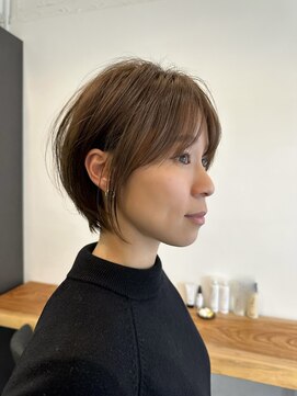 ビューエヒメ(VIEW EHIME) 小顔カットショートボブ大人可愛いアッシュオリーブ20代30代40代