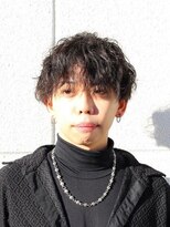 ラビス 池袋(Lovis)&nbsp;ダークアッシュ/カルマパーマ/アッシュブラック[メンズ/池袋]