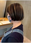 艶ハイライト×ミニボブ