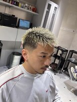 フランクスバーバーザスタンド(Frank’s barber the stand)&nbsp;スペインカール/スパイキーショート/ブルーブラック飯田橋F