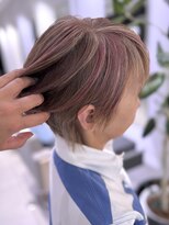 ステアケース 武蔵小杉店(stair:case)&nbsp;ベージュとピンクのローライトで立体感プラス　明るめ脱白髪染め