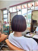 ミニボブ × ラベンダーベージュ