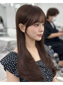 前髪顔まわり韓国ヘアレイヤーカットサイドバンク2wayバンク韓国