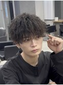 ツイストシャドウパーマ×ラウンドマッシュ