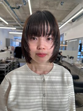 テンション(tension) 顔まわりレイヤーカットレイヤーボブ札幌駅大通駅バスセンター駅