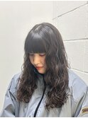 *ハッシュカットグレージュデザインカラーツートンカラー