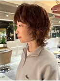 ウルフパーマレイヤーパーマデザインパーマ顔周りデザイン