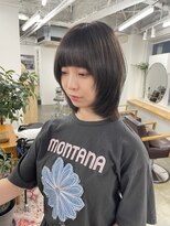 シー 自由が丘(sii.)&nbsp;ぱつっとボブ/重め前髪のモードな黒髪ボブ