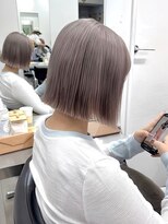 ミラ 新宿(MILA)&nbsp;透明感ブリーチダブルカラー/切りっぱなしハイトーンボブ/新宿