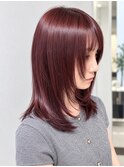 20代30代40代50代◎レッドブラウン×ミディアムレイヤー