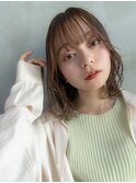 透明感カラー/ミディアムボブ/20代30代