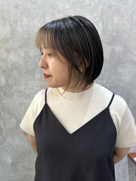 シールドヘアー 沖縄 新都心(C'LD Hair) 【 C’LD 】ショートボブ/小顔ショート/イヤリングカラー/カット