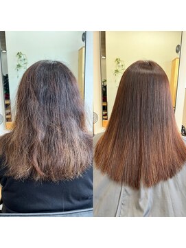 ナチュラル 名取店(Natural) 魔法の縮毛矯正【ケアルーガ】+髪質改善トリートメント名取岩沼