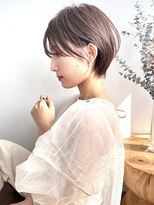ショートボブ髪型30代40代50代前髪あり前髪なし面長丸顔【荒牧】