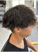 波巻きスパイラルパーマツイストパーマメンズマッシュパーマ