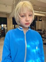 ミンクス渋谷スマートサロン(MINX shibuya smart salon)&nbsp;魅力倍増カール シアーカラー ショート 姫カット ダークアッシュ