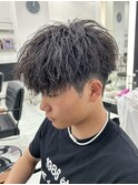 MEN'S HAIR/ダークアッシュ/ニュアンスパーマ/韓国マッシュ
