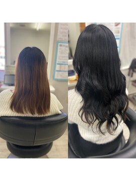 ヘアアンドメイク サファイア 豊橋店(ヘア&メイク SAPPHIRE) #黒髪#暗髪#韓国ヘア#ワンホン巻