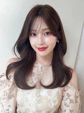 アフロート エル 大阪(AFLOAT L) 【小顔見せワンホンヘア×ココアブラウン】でトレンド感たっぷり