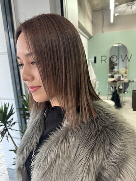 イロウ 山口どうもん店(IROW) ダブルカラー　ブリーチ/ミルクティーベージュ/髪質改善【山口】